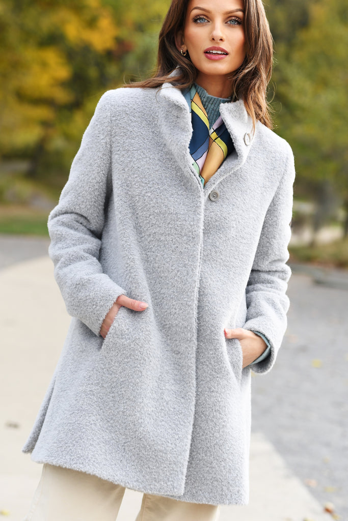 上質 イタリア製 CINZIA ROCCA × レリアン アルパカ混 コート 4B66C3B4-8503-4D20-8B58-