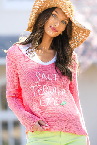 WOODEN SHIPS TEQUILA LIME V NECK SWEATER