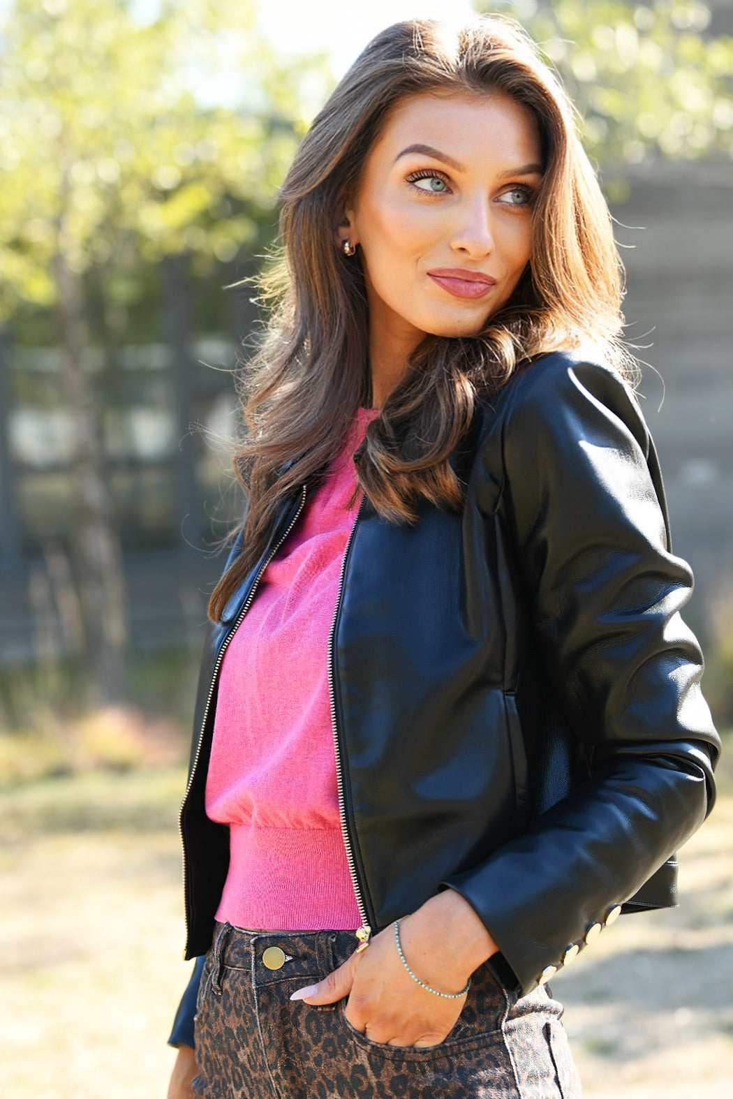 GENERATION LOVE LOLO FAUX LEATHER JACKET