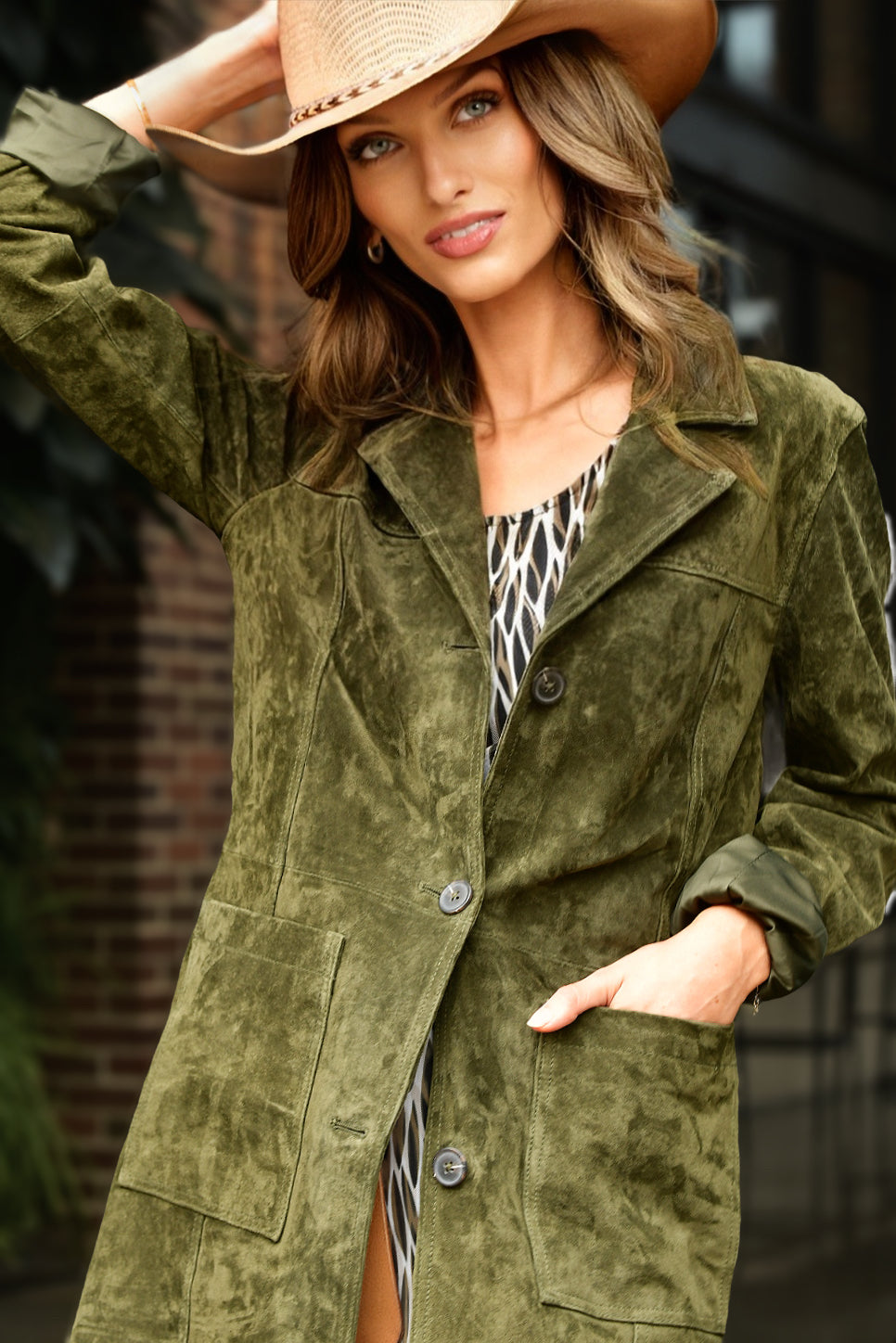 SUEDE TRENCH HERB TOPPER