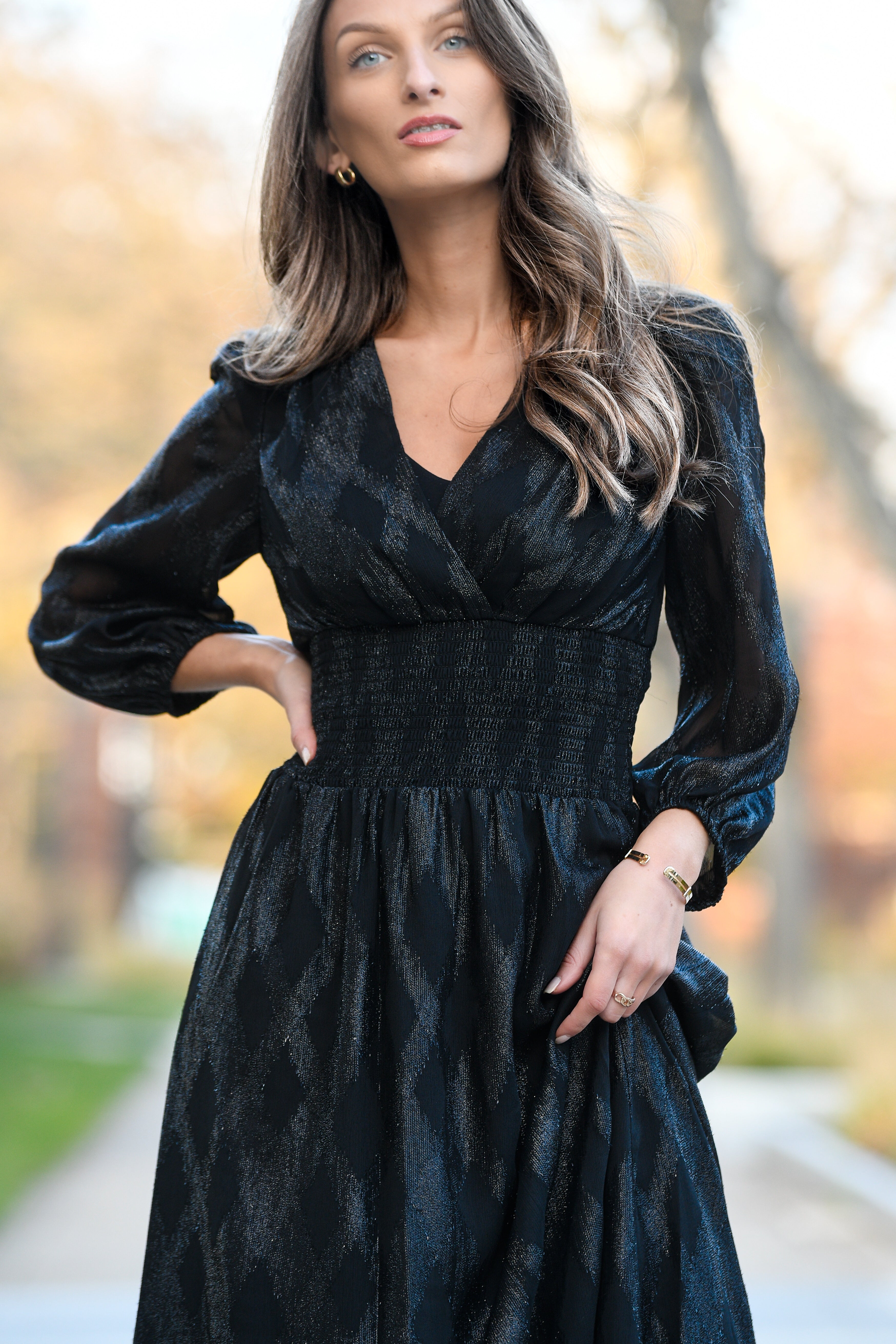 SHOSHANNA THEA MIDNIGHT DRESS