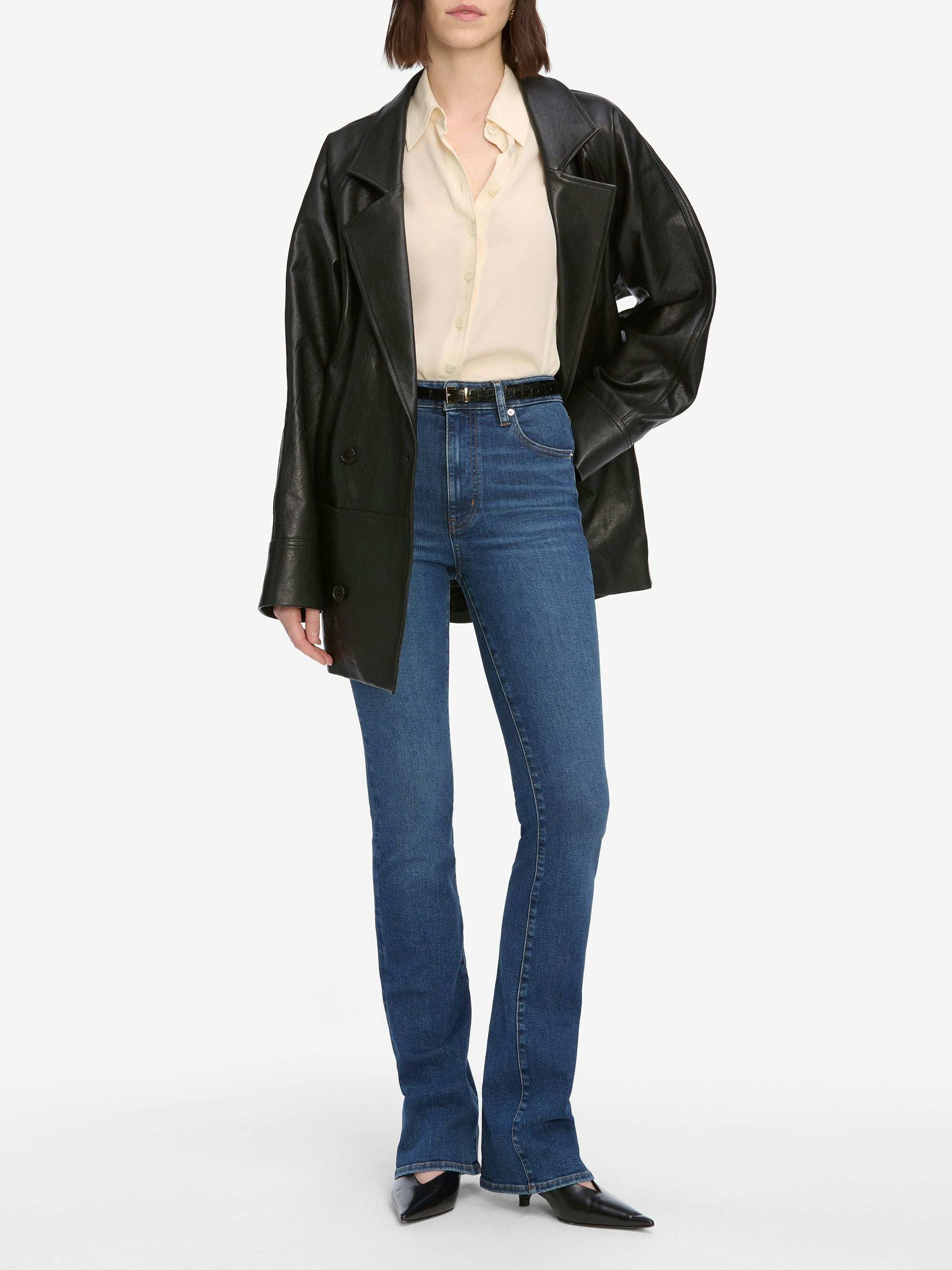 FRAME RE-BOOT EXTENDED LENGTH JEAN