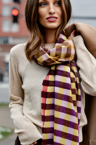 BRODIE STAR CREW NECK NEUTRAL SWEATER