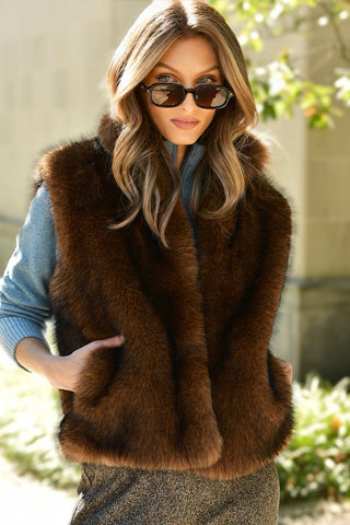GENERATION LOVE FAUX FUR VEST
