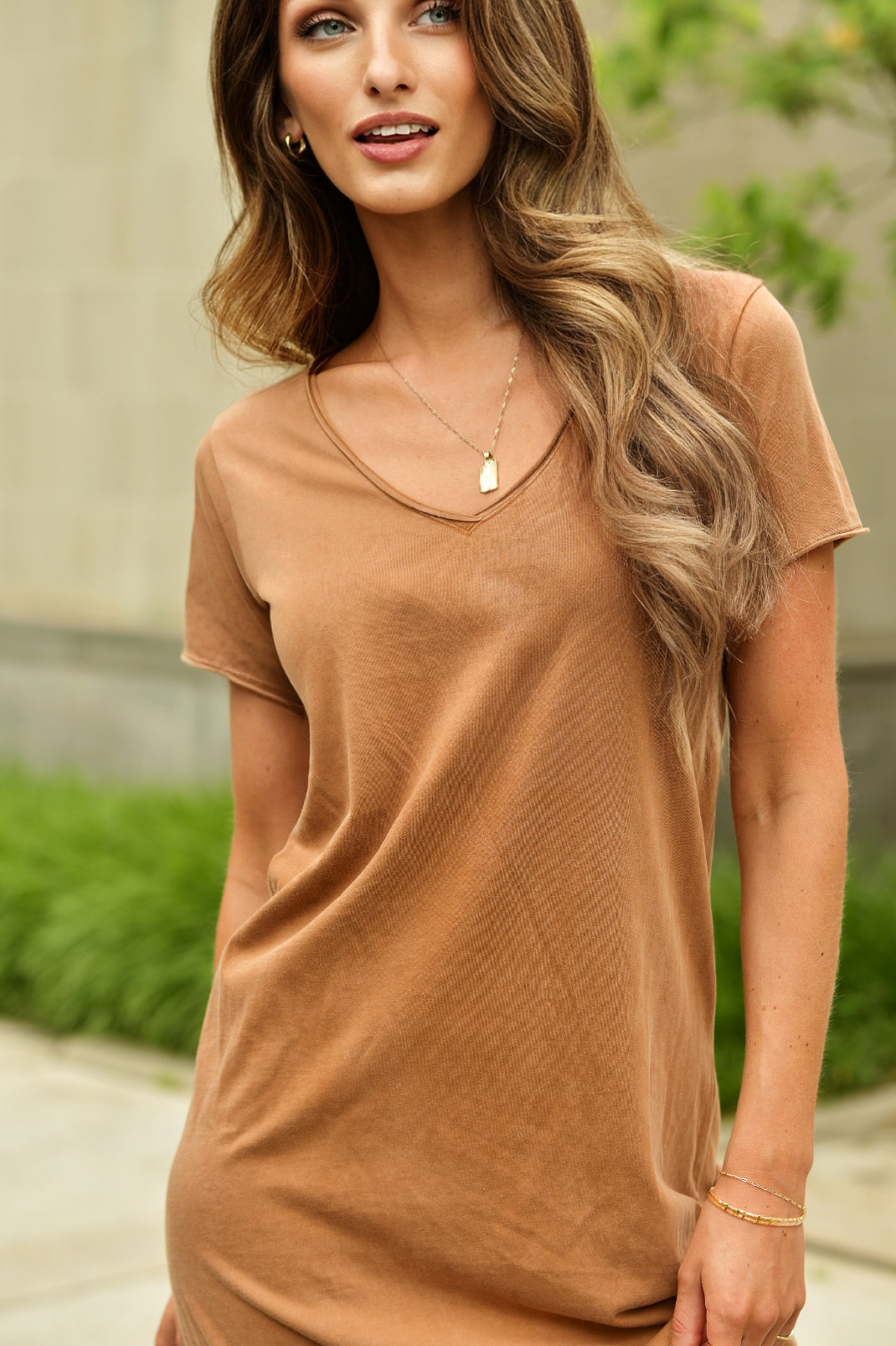 HELLO NITE CHESTNUT DRESS