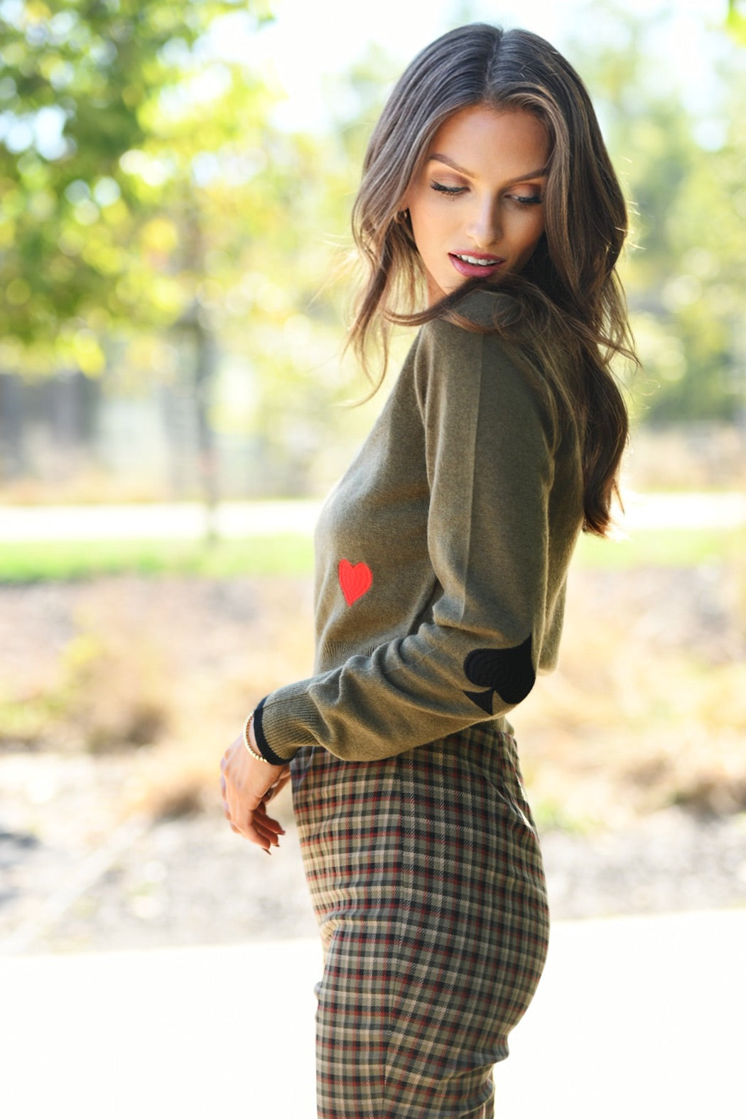 BRODIE HEARTS CREW NECK SWEATER