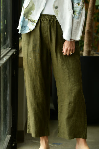 HARIS  LINEN ARMY PANT