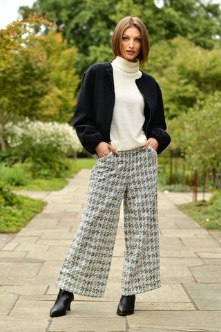 LYSEE TWEED PALAZZO HOUNDSTOOTH PANT