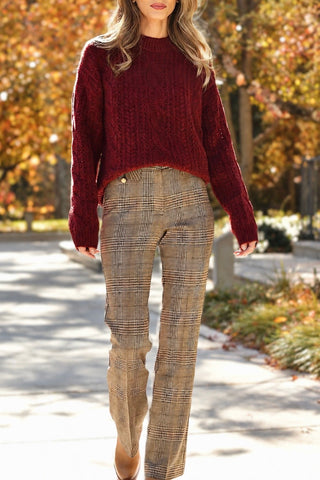 CAMBIO FLEUR GLEN PLAID PANT