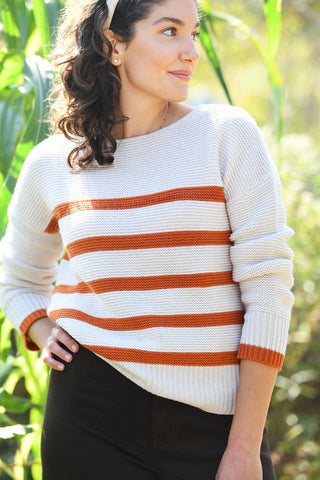 KINROSS BALLET NECK BRANDY SWEATER