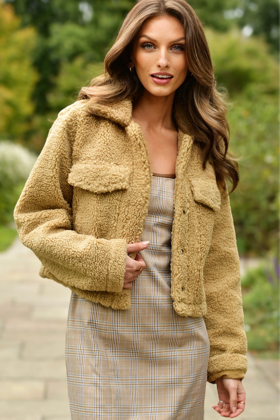 LILLA P SABLE FAUX FUR JACKET