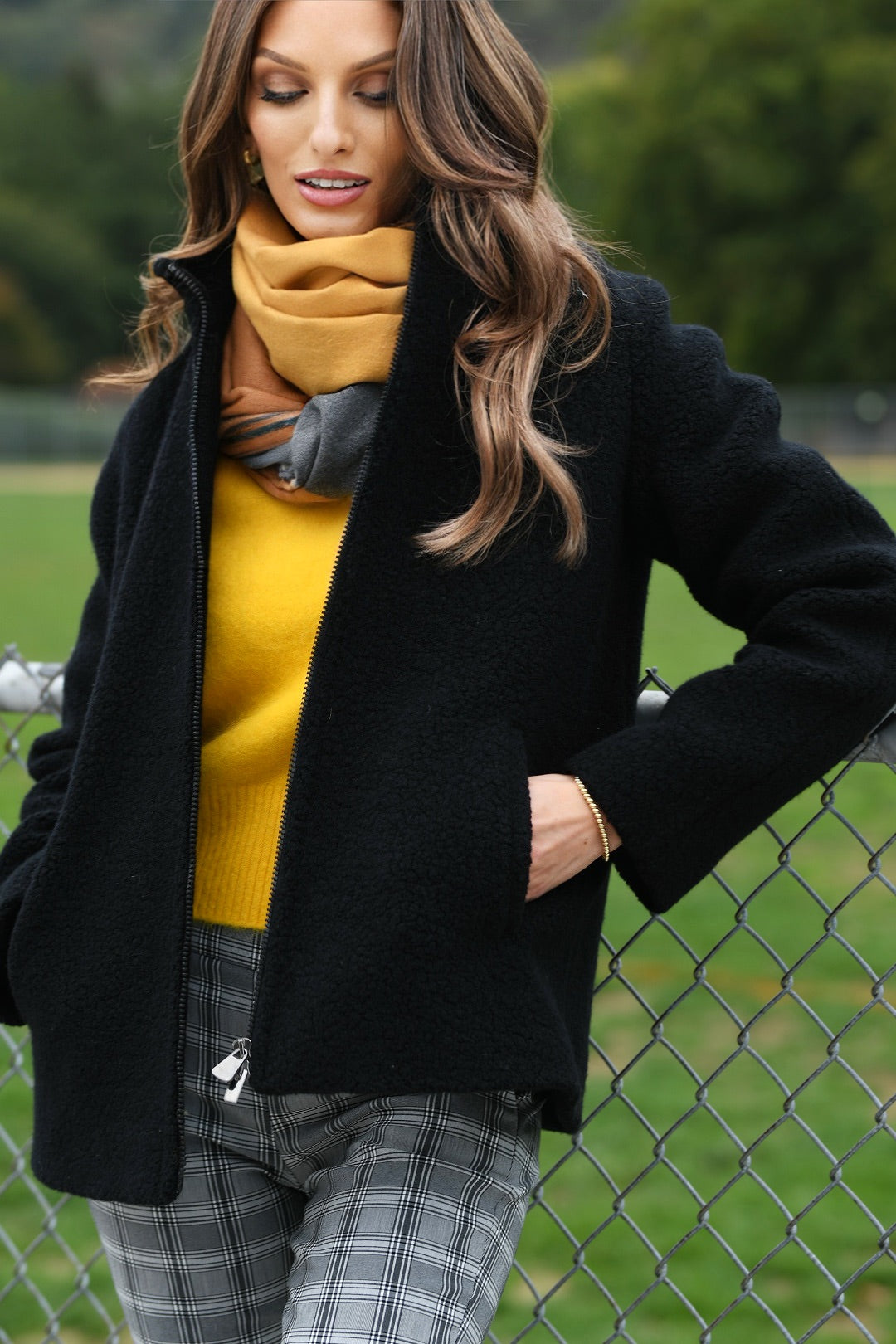 CINZIA ROCCA BLACK ALPACA COAT