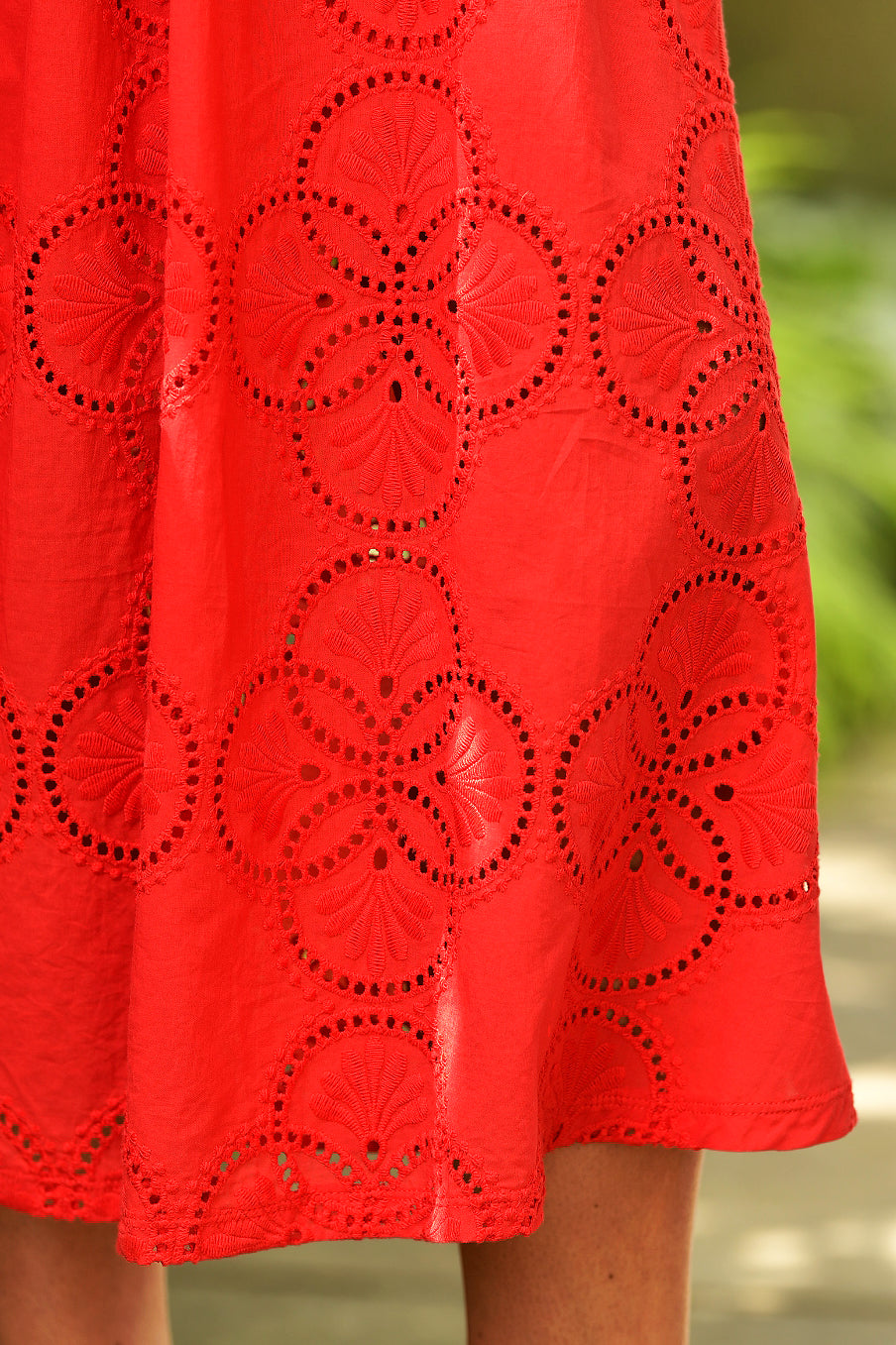 MILLY EYELET RED DRESS