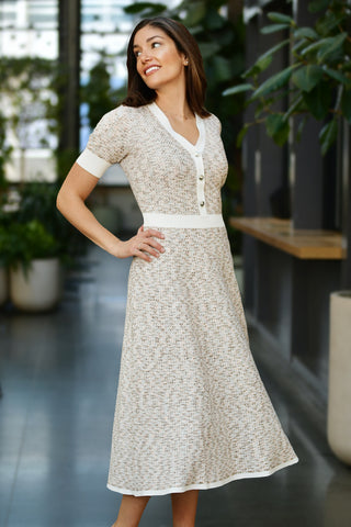 SHOSHANNA OPTIC KNIT DRESS