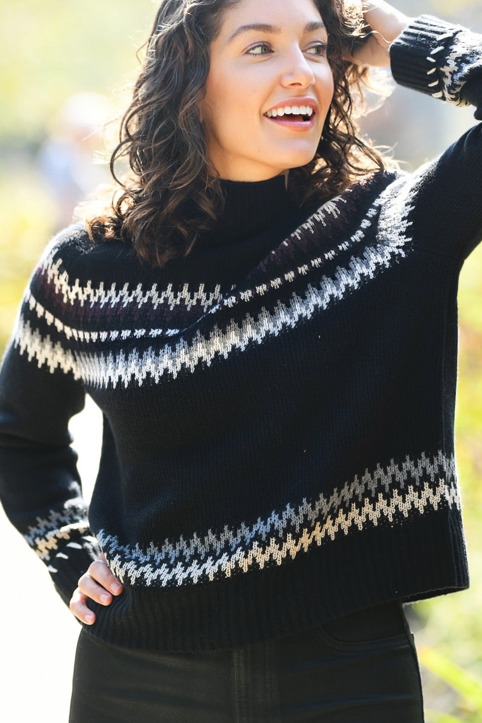 LISA TODD FIRESIDE ONYX SWEATER