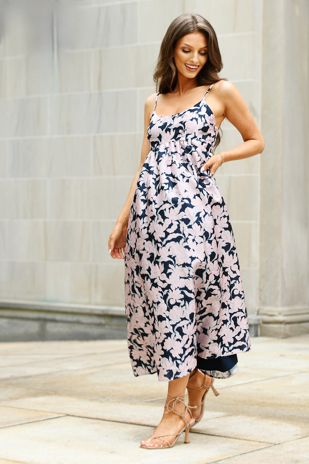 HUTCH MIDI BRIXTON FLORAL DRESS