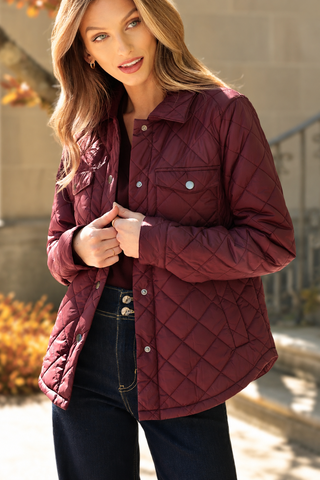 J. SOCIETY BORDEAUX  PUFFER QUILTED JACKET
