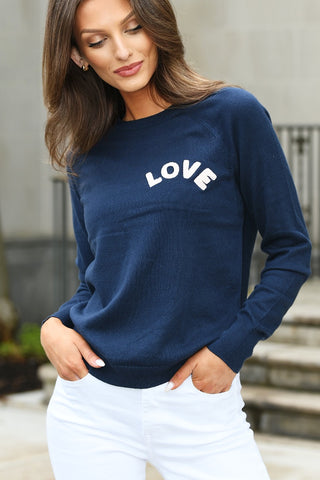 J. SOCIETY NAVY LOVE 💗 SWEATER