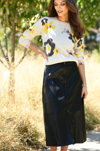 ELLIOTT LAUREN FAUX LEATHER SKIRT