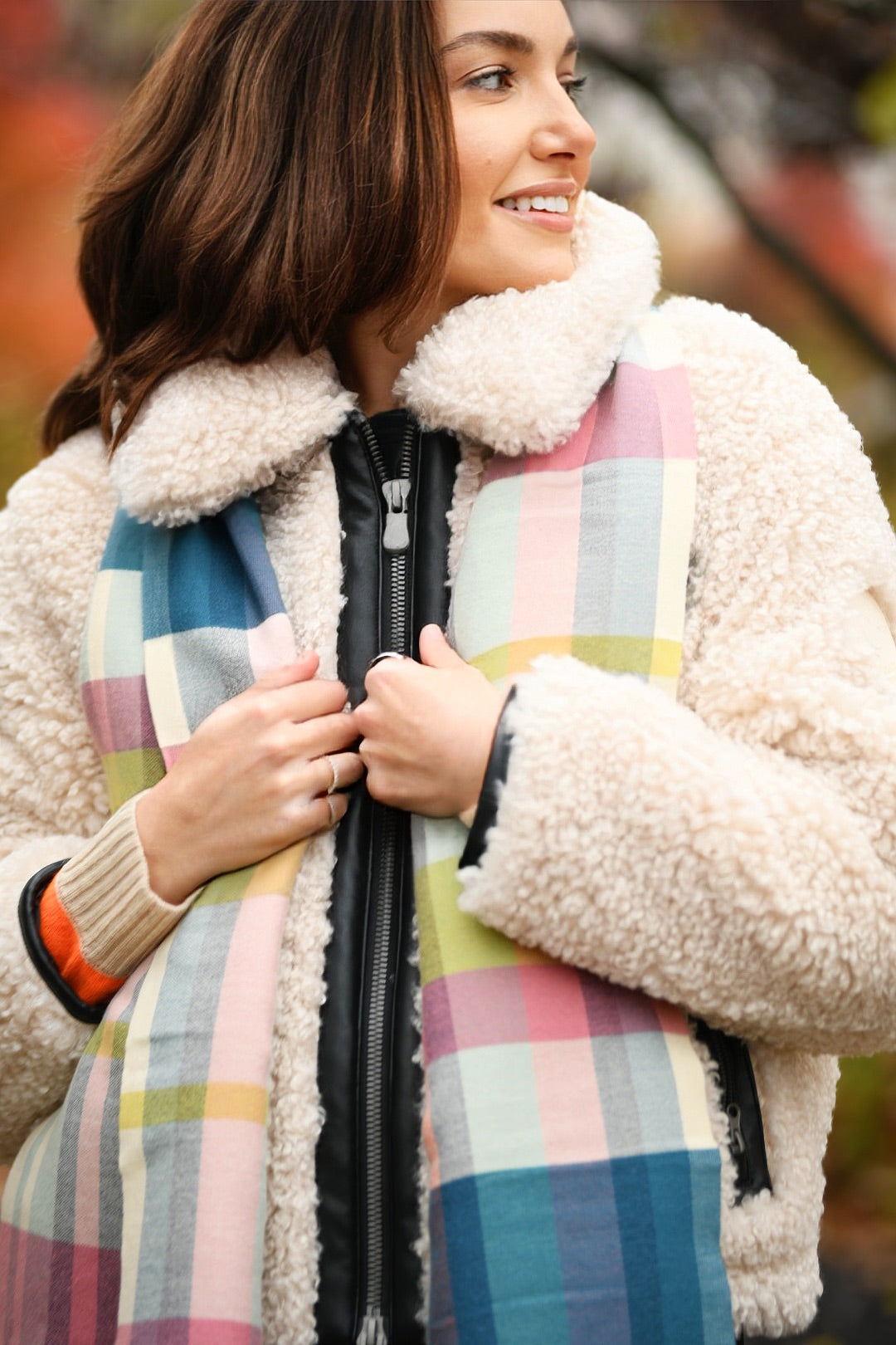 SAVE THE DUCK CURLY FAUX FUR JACKET