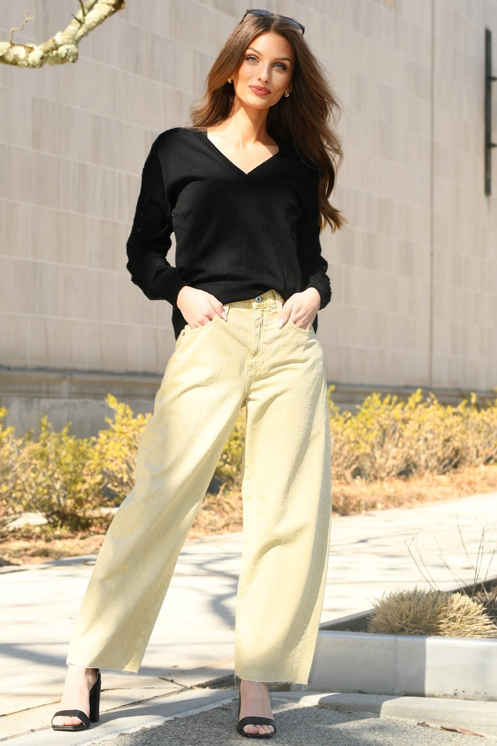 LISA TODD BLACK REVERSIBLE TRUTH SWEATER