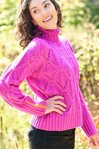 LISA TODD STAND OUT ORCHID SWEATER