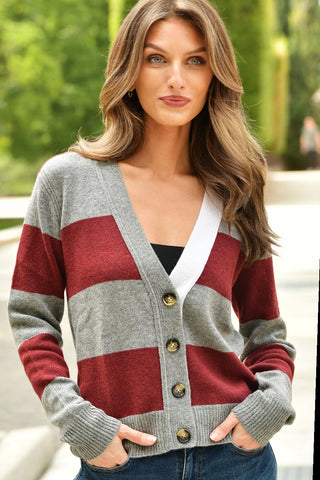 AUTUMN CASHMERE RUGBY CARDIGAN