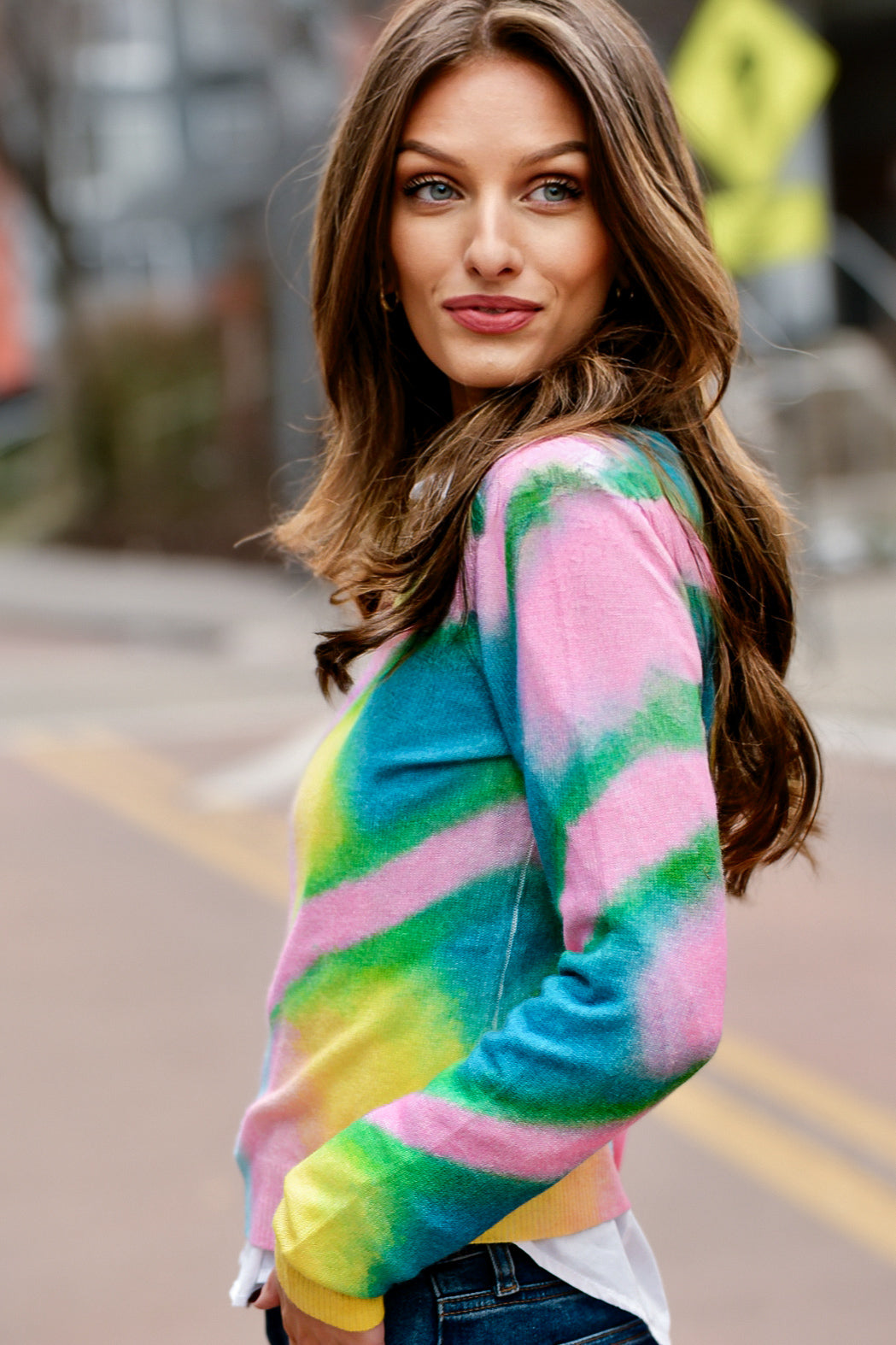 AUTUMN CASHMERE MIRAGE BRIGHT SWEATER