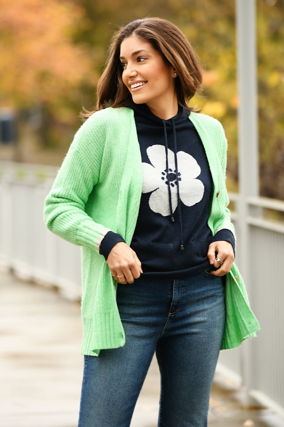 LISA TODD 'SHAKE IT UP' SPEARMINT CARDIGAN