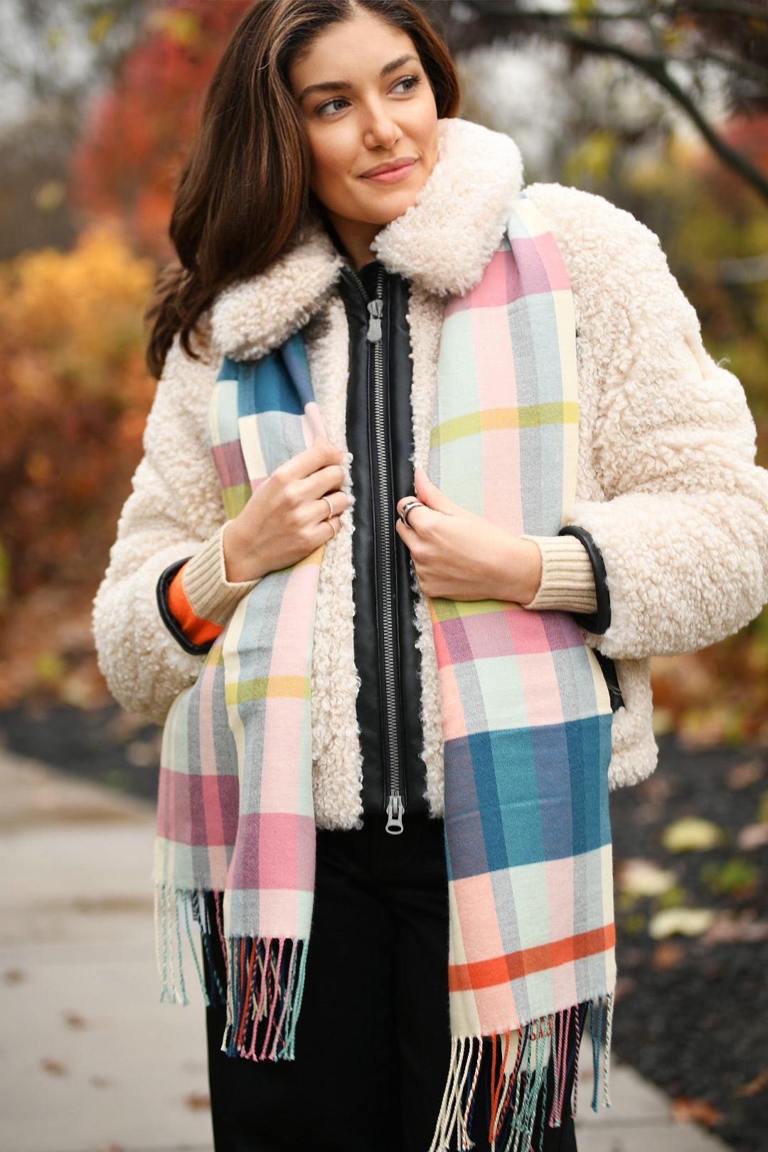 SAVE THE DUCK CURLY FAUX FUR JACKET