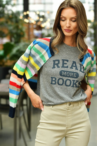 SUNNY SOMEWHERE NEW YORK "READ MORE BOOKS" TEE📚📘