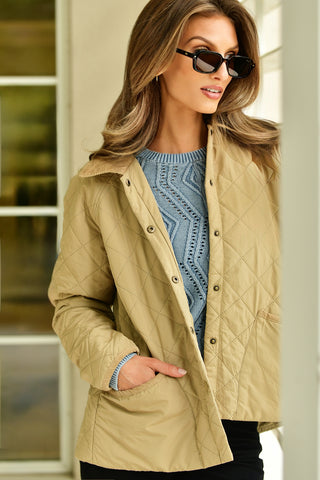 ELLIOTT LAUREN KHAKI QUILTED JACKET