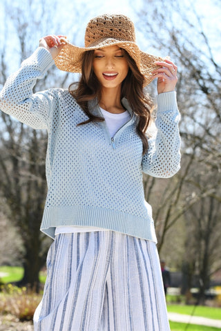J. SOCIETY ZIP SKY SWEATER