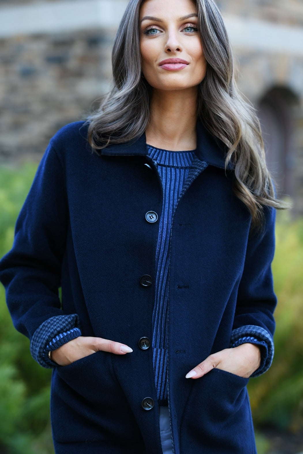 ELLIOTT LAUREN REVERSIBLE CAR COAT