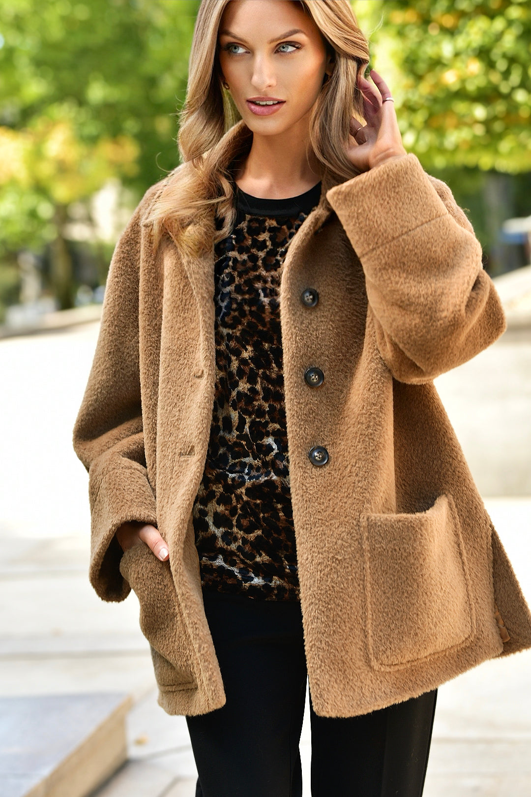 CINZIA ROCCA CAMEL COAT