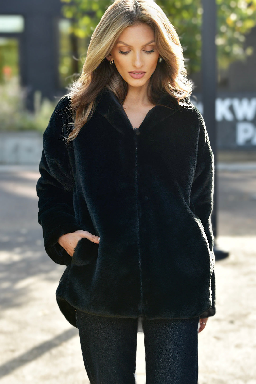 SAVE THE DUCK BLUE BLACK COAT