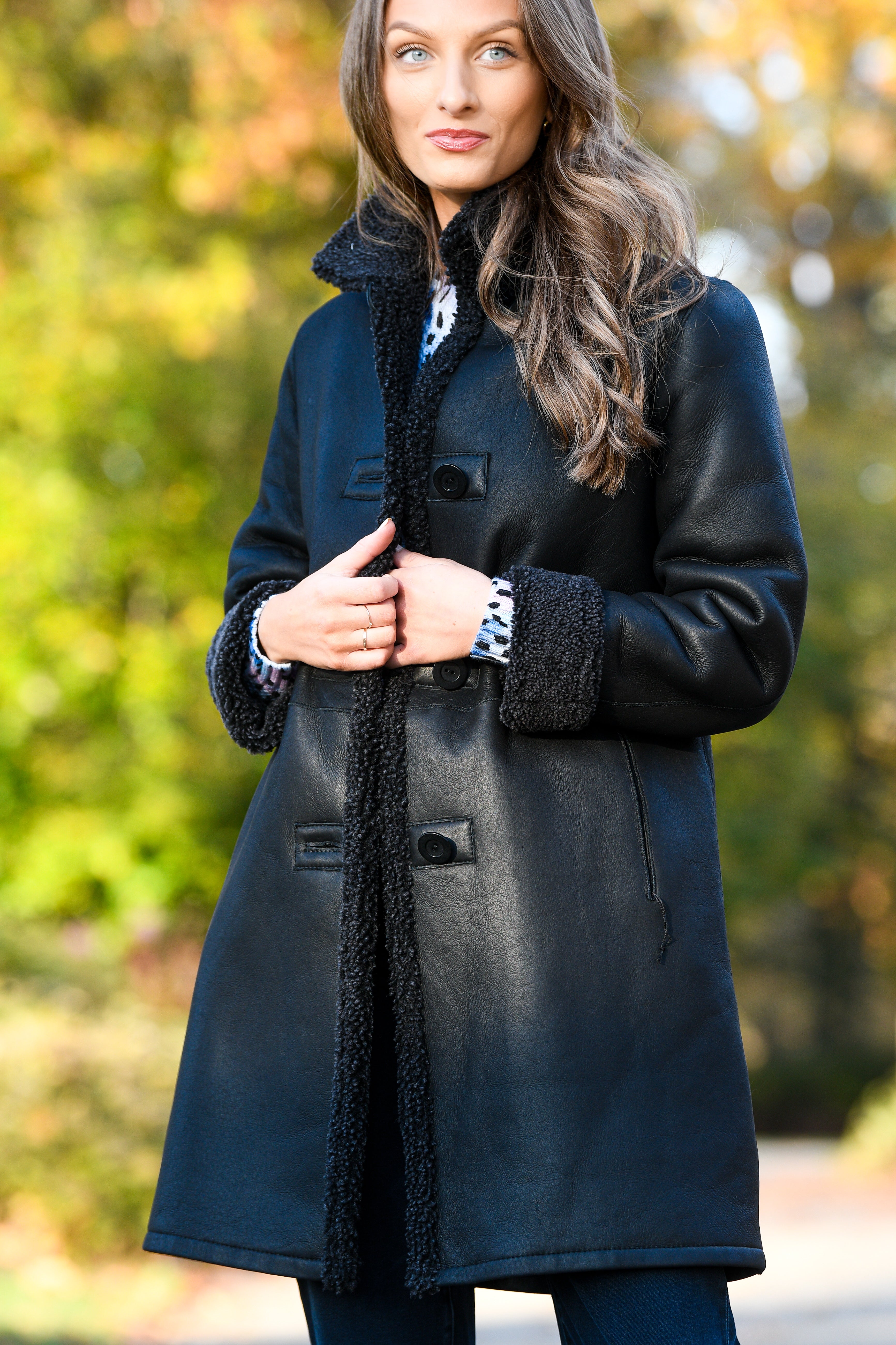 BLUE DUCK MICRO SHEARLING REVERSIBLE COAT