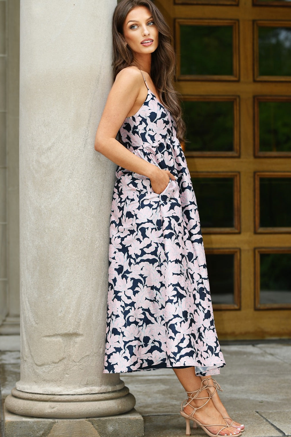 HUTCH MIDI BRIXTON FLORAL DRESS