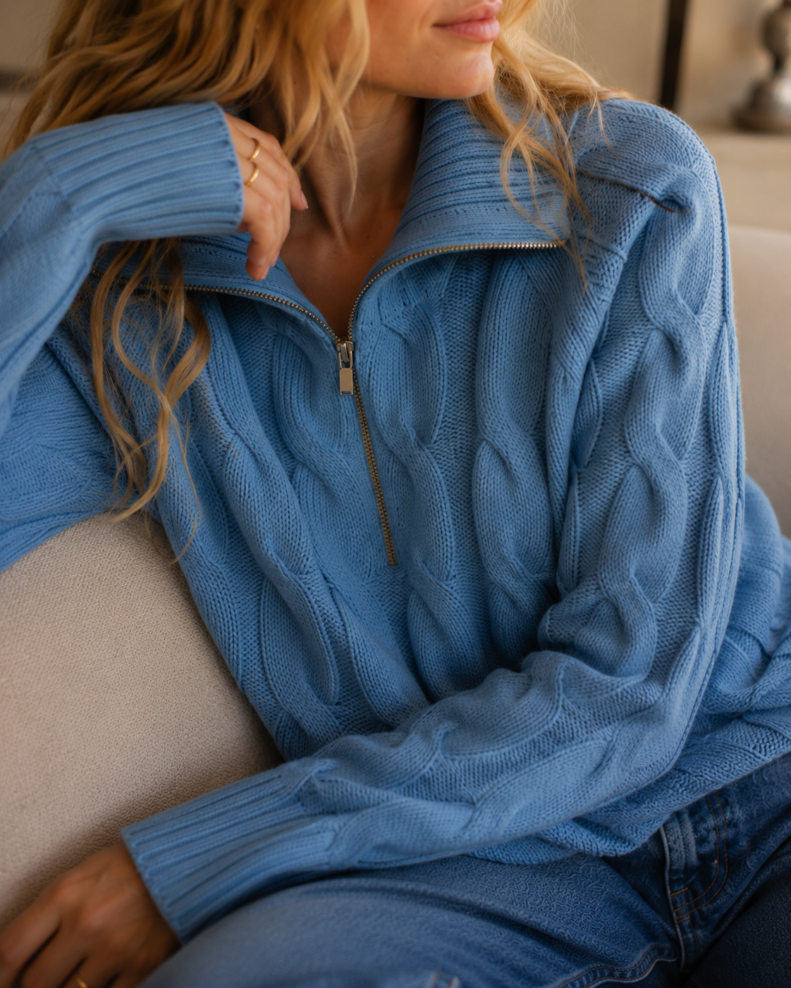 KINROSS LOCH ZIP SWEATER