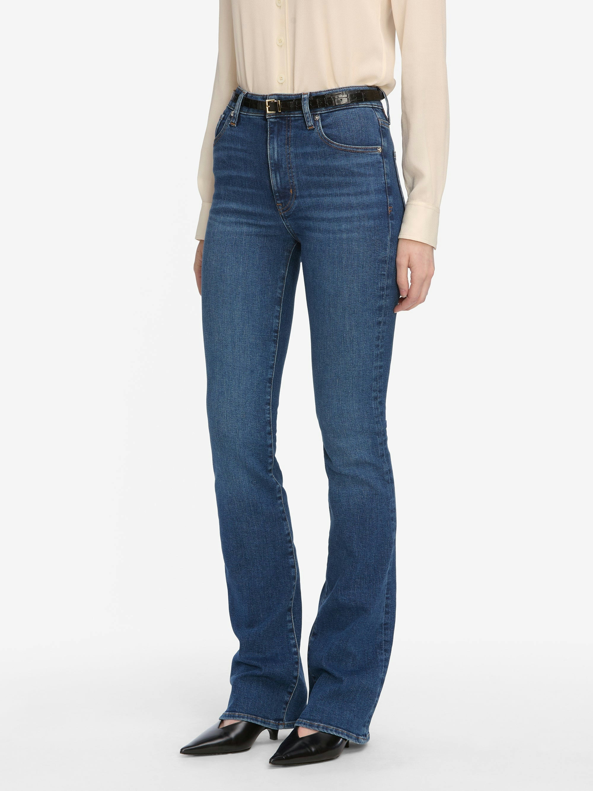 FRAME RE-BOOT EXTENDED LENGTH JEAN