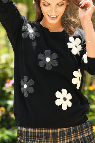 J. SOCIETY DIASY CREW NECK SWEATER