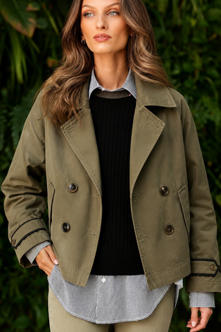LISA TODD MOSS TRENCH JACKET