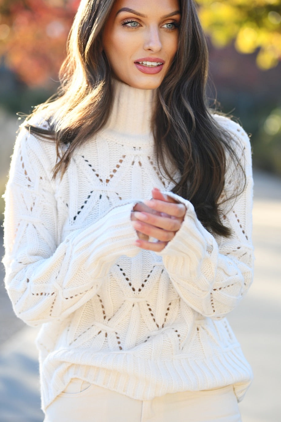 LISA TODD STAND OUT WHITE SWEATER