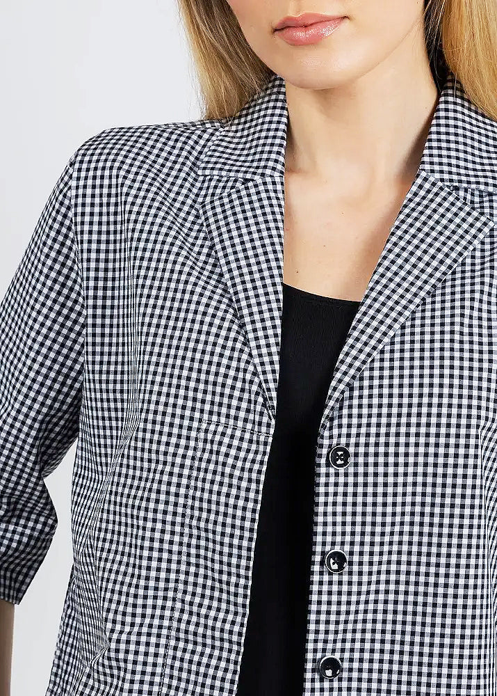 ELLIOTT LAUREN BLACK AND WHITE GINGHAM SHIRT