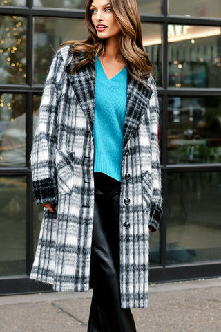 NIKKI JONES PLAID COAT