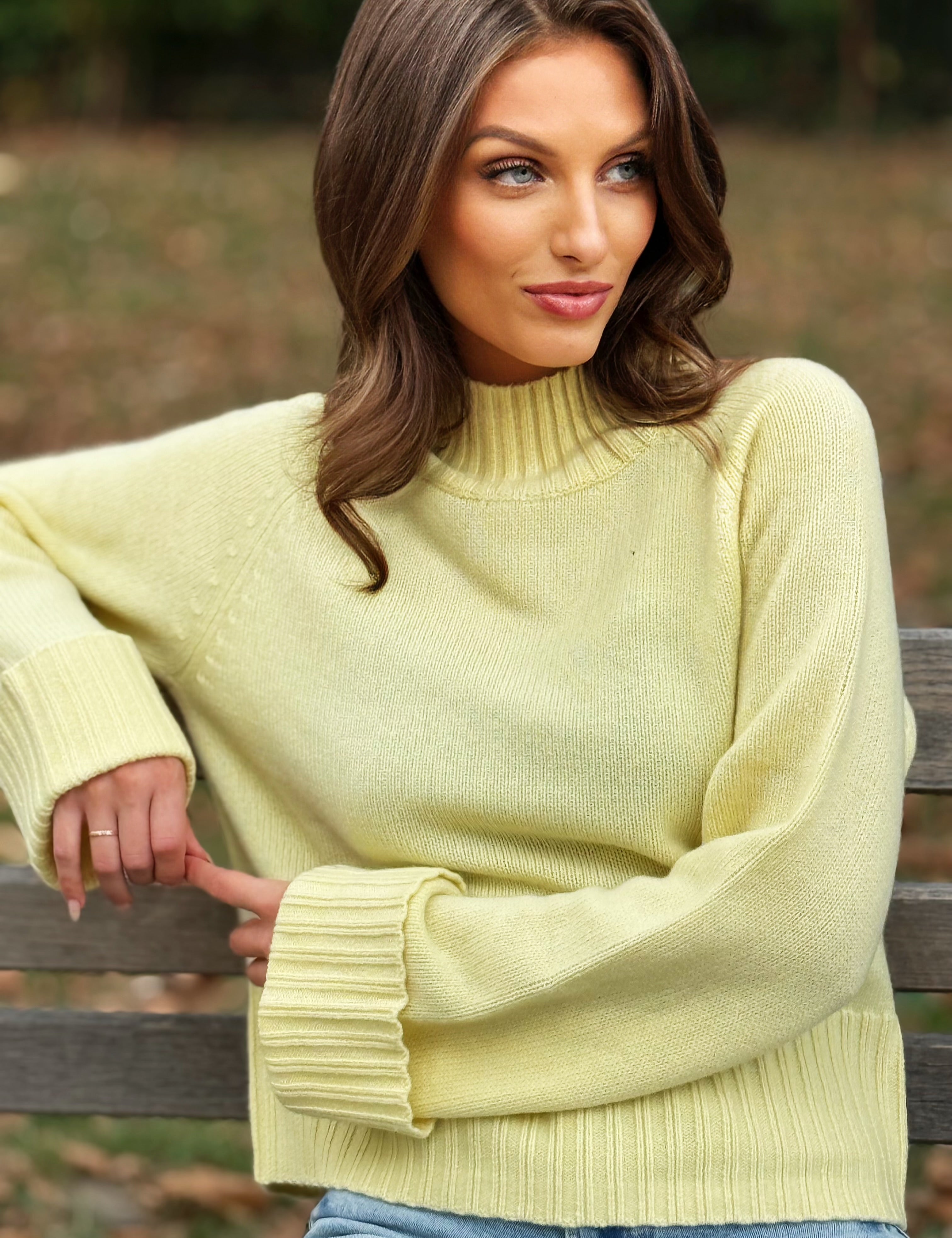 AUTUMN CASHMERE CUFFED SUN SWEATER