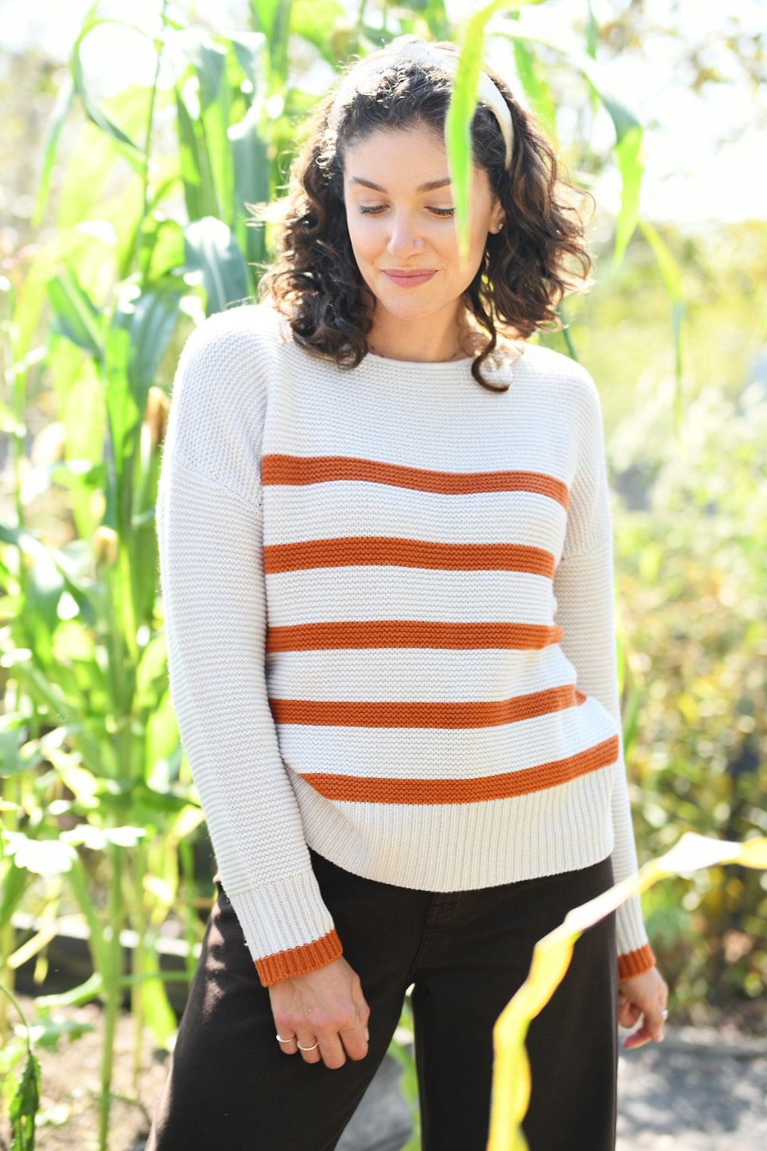 KINROSS BALLET NECK BRANDY SWEATER