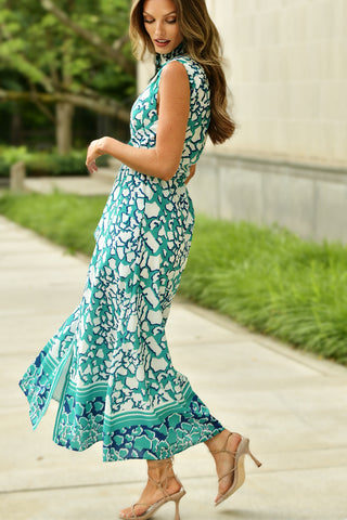 JADE PRINT WRAP DRESS