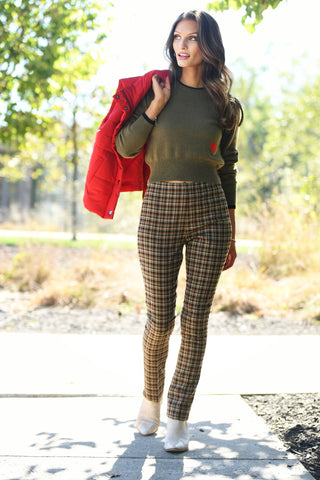PEACE OF CLOTH MOSS HOUNDSTOOTH  PANT
