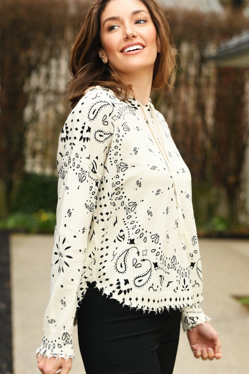 J. SOCIETY PAISLEY PRINT HOODIE